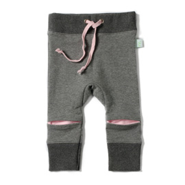 Minti Baby Hidden Knee Trackie Charcoal with Ballet Knees